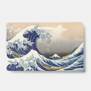 Große Welle vor Kanagawa & Berg Fuji Japanisches M Ausweis