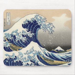 Große Welle vor Kanagawa & Berg Fuji Japanisches M Mousepad