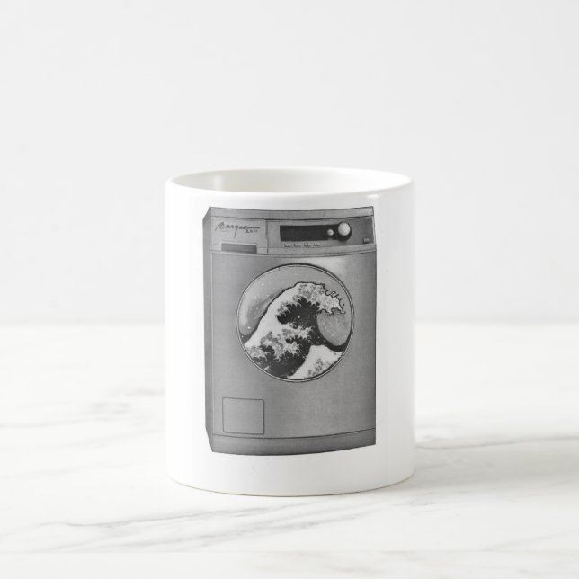 Große Welle Waschmaschine Tasse (Mittel)