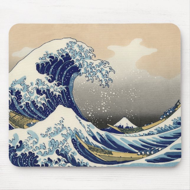 Große Welle weg von Kanagawa Mousepad (Vorne)