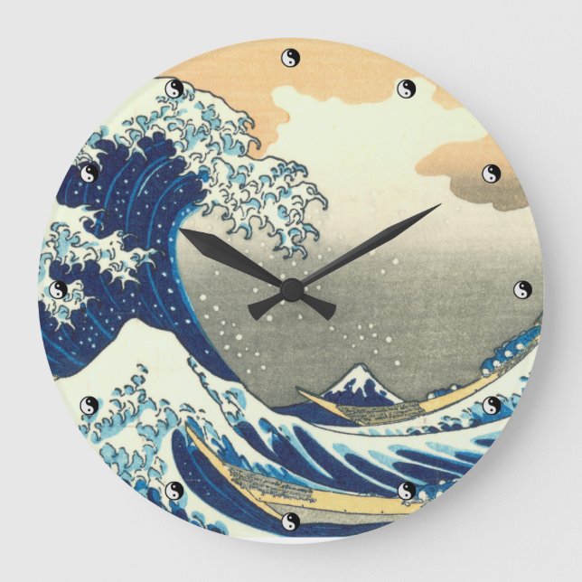 Große Wellen-Wanduhr in 3 Größen Wanduhr (Vorderseite)