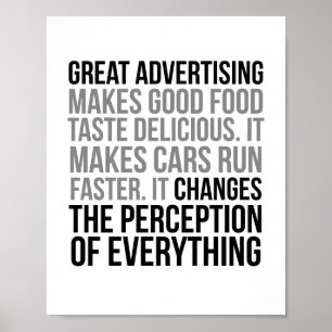 Große Werbung Poster