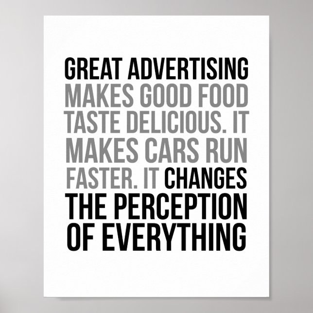 Große Werbung Poster (Vorne)