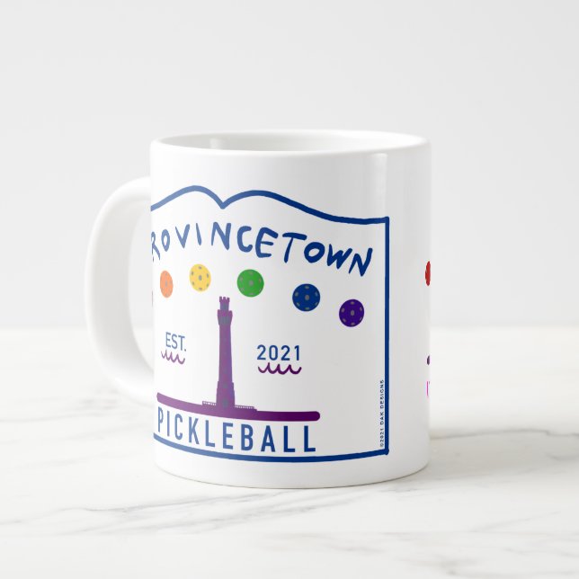 Große WH Ptown Pickleball Gigant Coffee Tasse (Vorderseite Links)