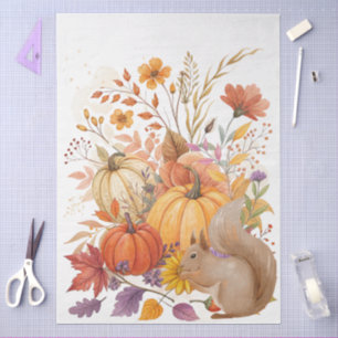 Große whimsical Wasserfarbe Herbst-Wildblumen Seidenpapier