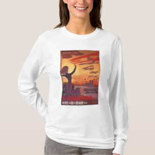 Große Woche von Luftfahrt - Frauen-wellenartig T-Shirt