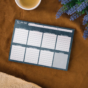 Große wöchentliche Aufgabenliste - Leaf-Design Notizblock
