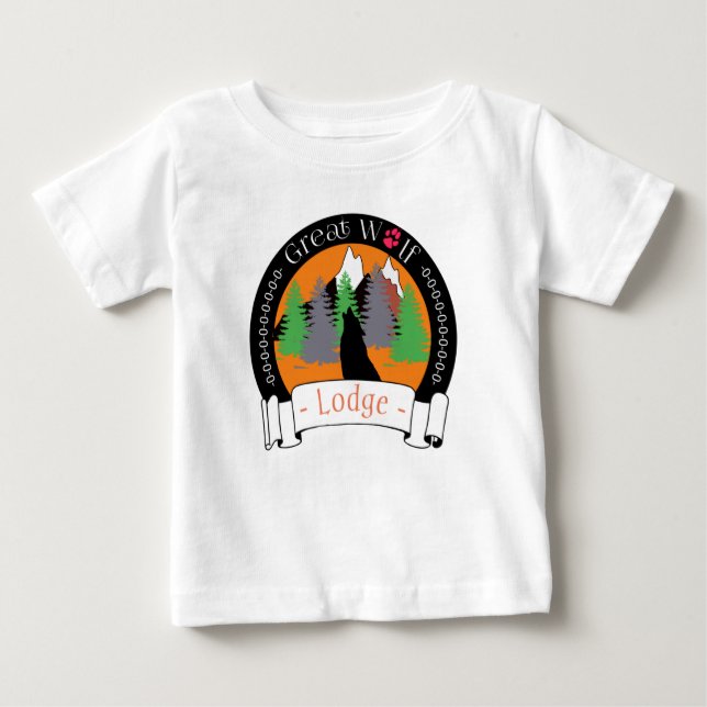 GROSSE WOLFLODGE BABY T-SHIRT (Vorderseite)
