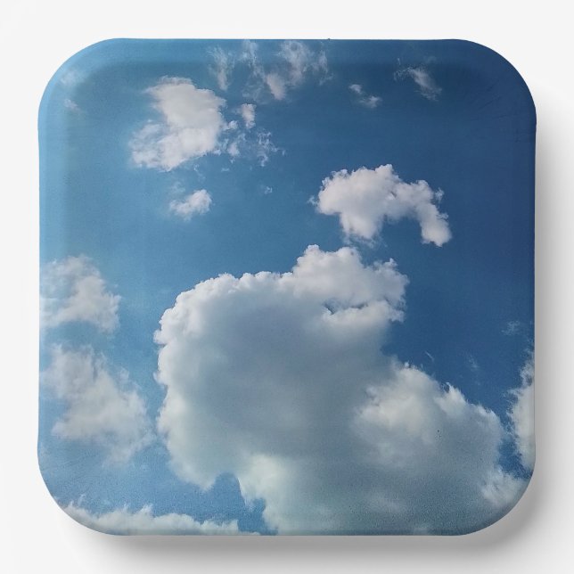 Große Wolke Pappteller (Vorderseite)