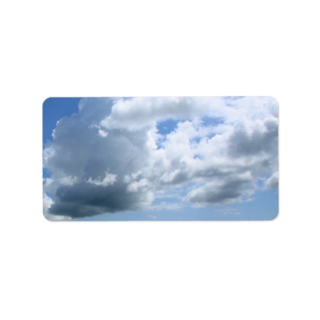 Große Wolken Adressaufkleber (Vorne)