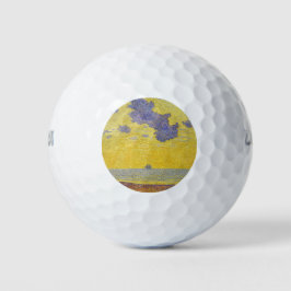 Große Wolken (Gelber Himmel) (Elegante Landschaft) Golfball