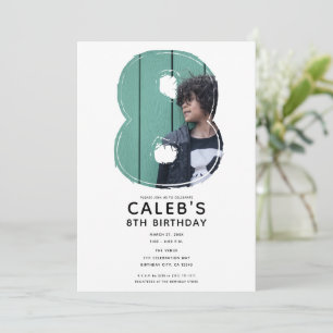 Große Zahl 8 Acht Foto 8. Geburtstagsfeier Einladung