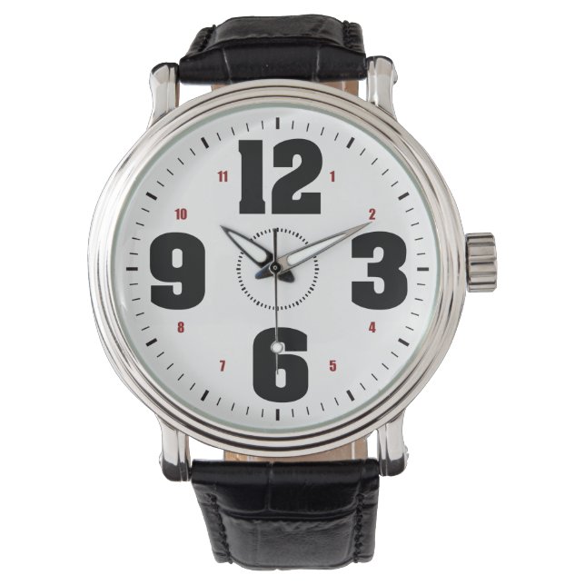 Große Zahlen Armbanduhr (Vorderseite)