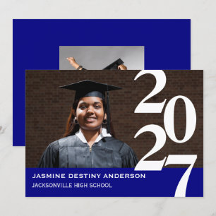 Große Zahlen Blau - Ankündigung von Abschlüssen