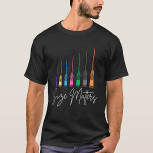 Größe zählt IV Katheter Krankenschwester Gesundhei T-Shirt