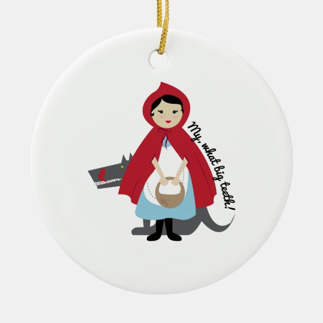 Große Zähne Keramik Ornament (Vorne)