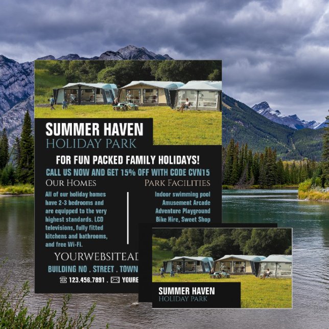 Große Zelte, Eigentümer des Ferienparks, Manager Visitenkarte (Von Creator hochgeladen)