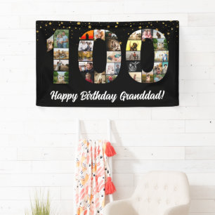 Großeltern 100. Geburtstag Foto Collage hundertjäh Banner