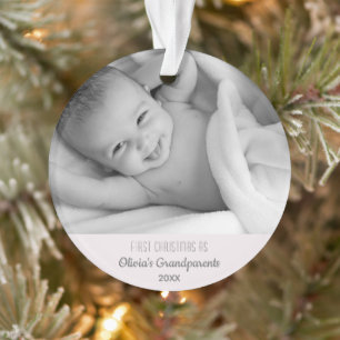 Großeltern 1 Foto Personalisierter Weihnachtsname Ornament