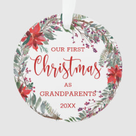 Großeltern 1. Weihnachtsfest Foto Ornament