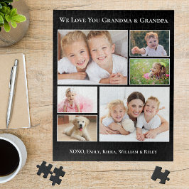 Großeltern 6 Foto Schwarz Puzzle