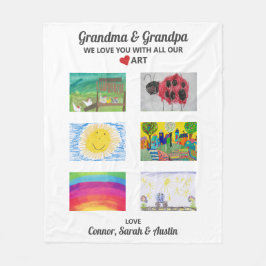 Großeltern aus der Liebe Grandkids Ein perfektes W Fleecedecke