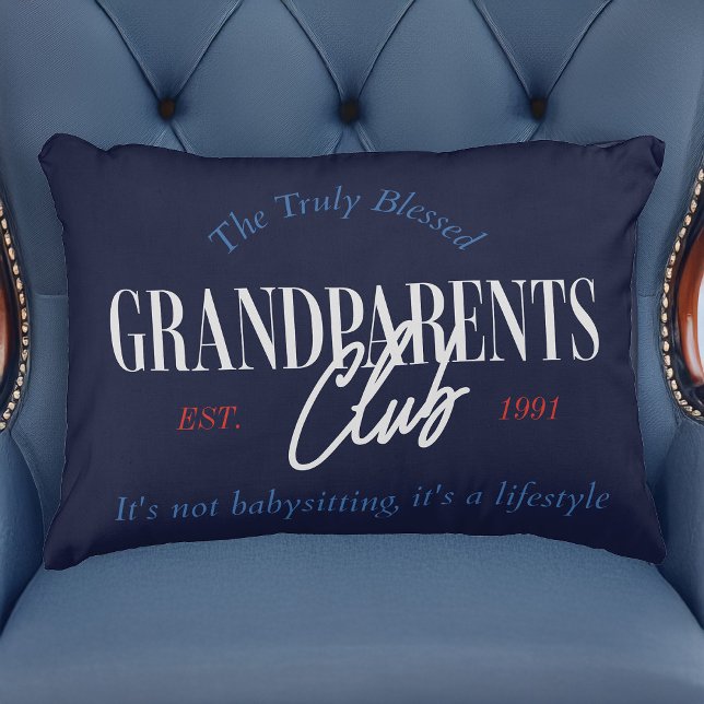 Großeltern Club Nautical Es ist ein Lifestyle Funn Dekokissen (Grandparents Club pillow)