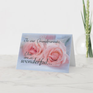 Großeltern Danke, Hochzeit, Rose Karte