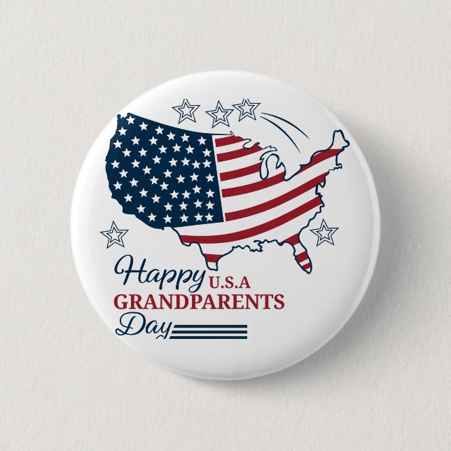 Großeltern Day 2025 USA Vector Button (Vorderseite)