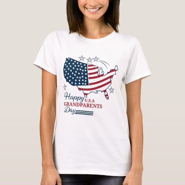 Großeltern Day 2025 USA Vector T-Shirt (Vorderseite)