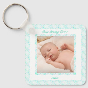 Großeltern Day Blue Best Granny Ever Foto Geschenk Schlüsselanhänger