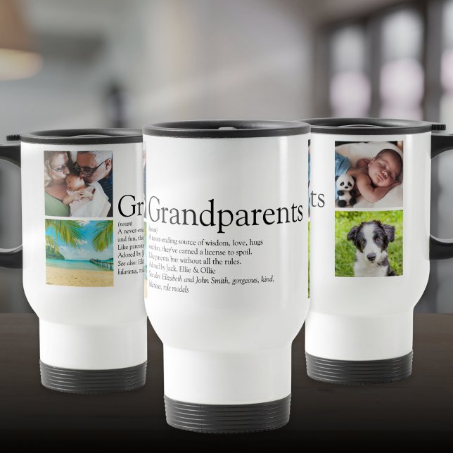 Großeltern Definition FotoCollage Reisebecher (Grandparents Definition Photo Collage Travel Mug)