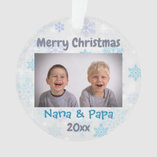 Großeltern Enkelkinder Weihnachten 2026 Foto Ornament