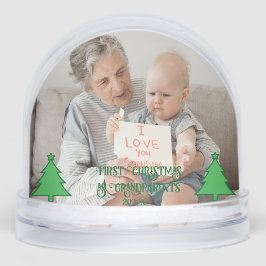 Großeltern Erste Weihnachten - 2 Foto Personalisie Schneekugeln
