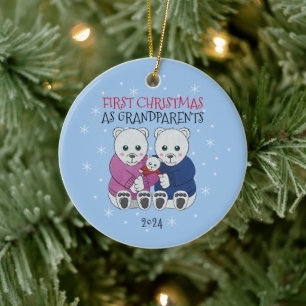 Großeltern - Erste Weihnachten Keramik Ornament