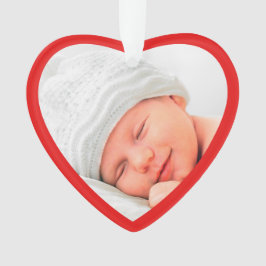 Großeltern Erste Weihnachtsfeier Rotes Foto Ornament