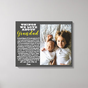 Großeltern Foto Geschenk alle Gründe, die Sie Li Leinwanddruck