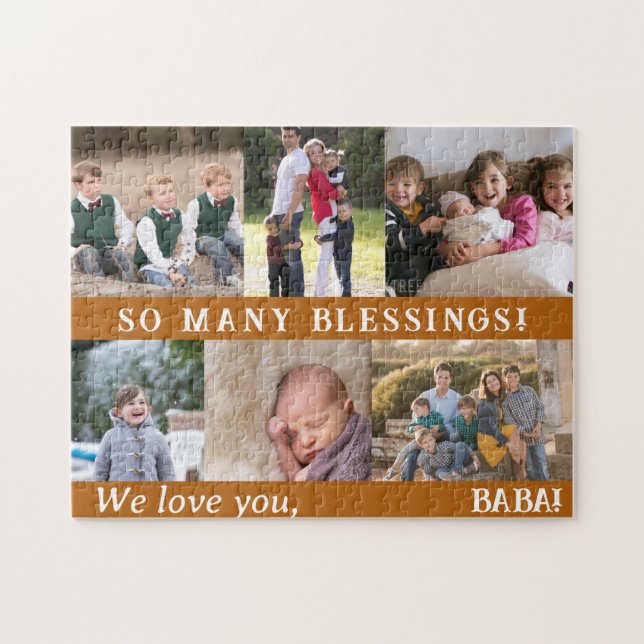 Großeltern-Foto Puzzle (Horizontal)