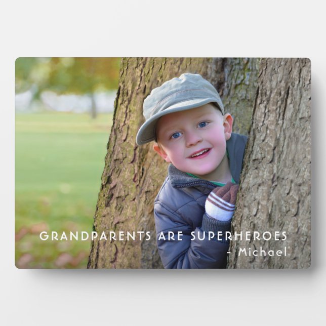 Großeltern Foto Tabletop Plaque mit Easel Fotoplatte (Vorderseite)