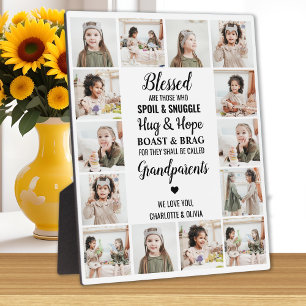 Großeltern Gedicht Personalisiert 14 FotoCollage Fotoplatte