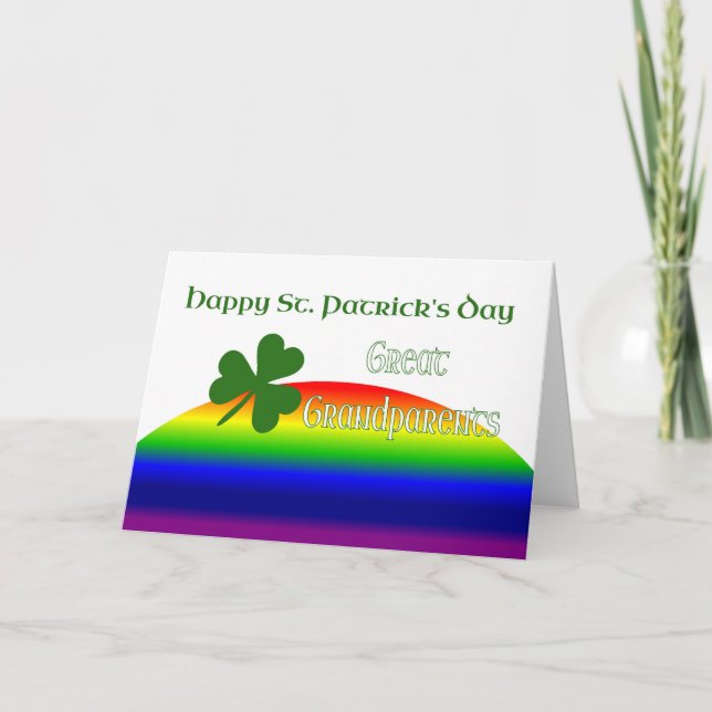 Großeltern glücklich St. Patrick's Day Karte (Vorderseite)