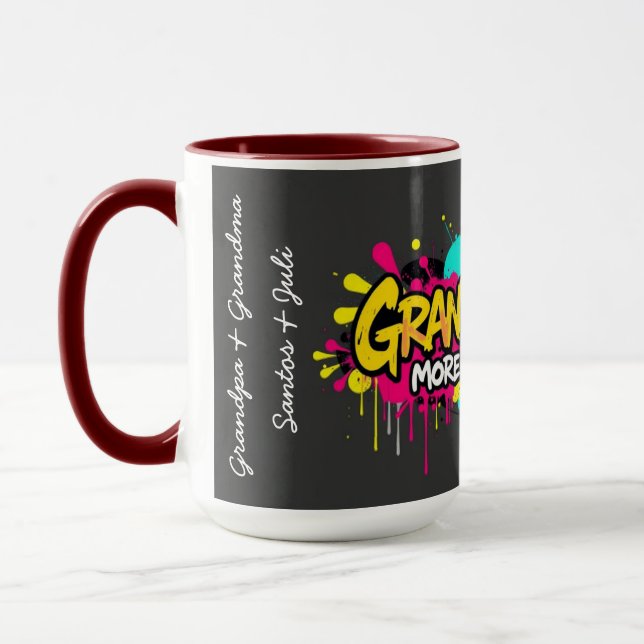 Großeltern Graffiti - personalisierter Großelternt Tasse (Links)