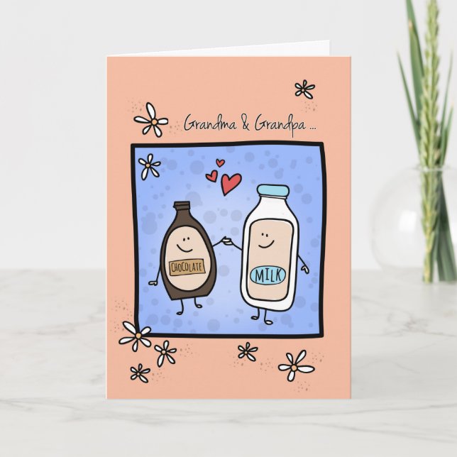 Großeltern-Jubiläum, hergestellt für einander Karte (Vorderseite)