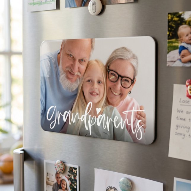 Großeltern Liebe Skript Personalisiertes Foto Gesc Magnet (Von Creator hochgeladen)