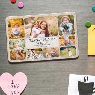 Großeltern lieben Enkelkinder Foto Magnet