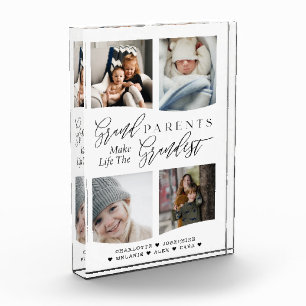 Großeltern machen das Leben zum größten FotoCollag Fotoblock