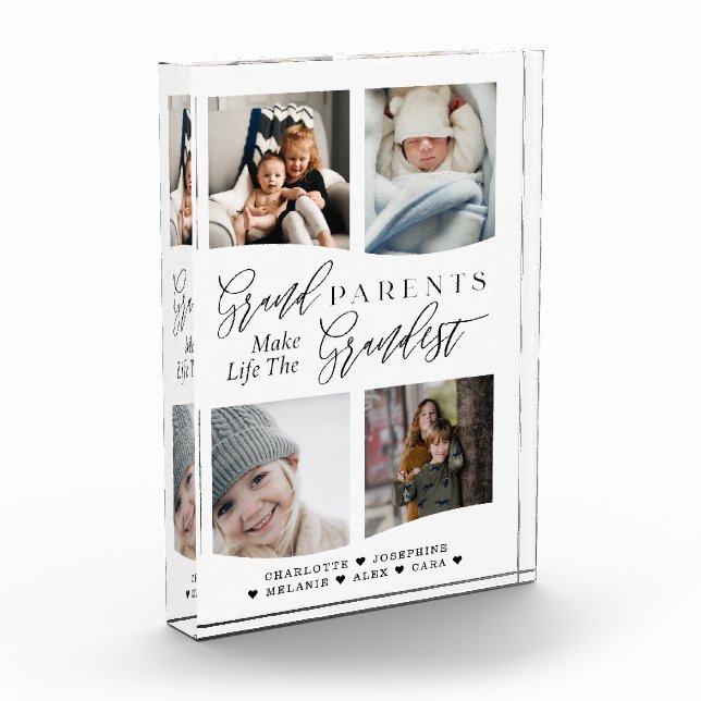 Großeltern machen das Leben zum größten FotoCollag Fotoblock (Links)