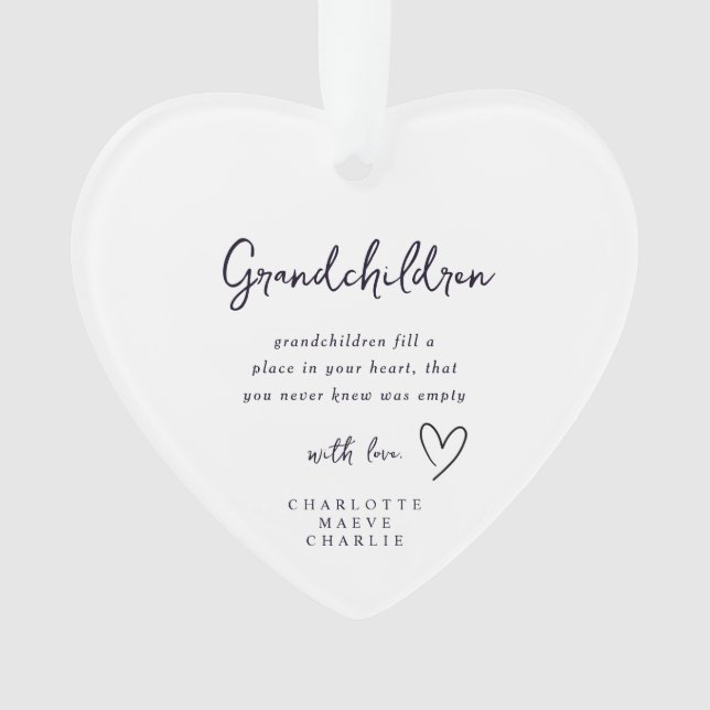 Großeltern Oma Opa Erinnerungs-Schmuck Ornament (Vorderseite)