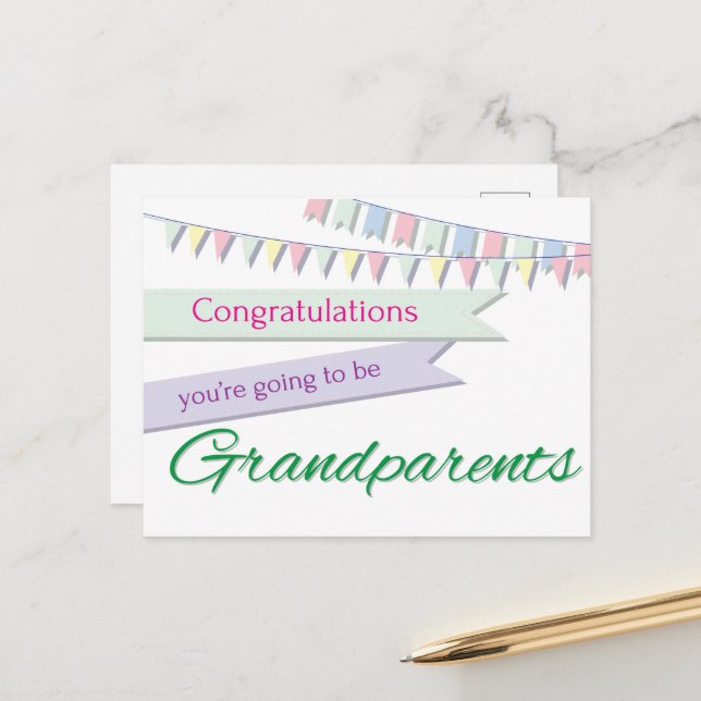 Großeltern Postkarte (Vorderseite/Rückseite Beispiel)