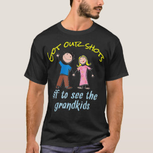 Großeltern schossen geimpft Funny Niedlich Opa Gr T-Shirt